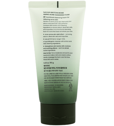 Buy Heimish Matcha Biome Amino Acne Cleansing Foam in Abu Dhabi - FKN Beautiful